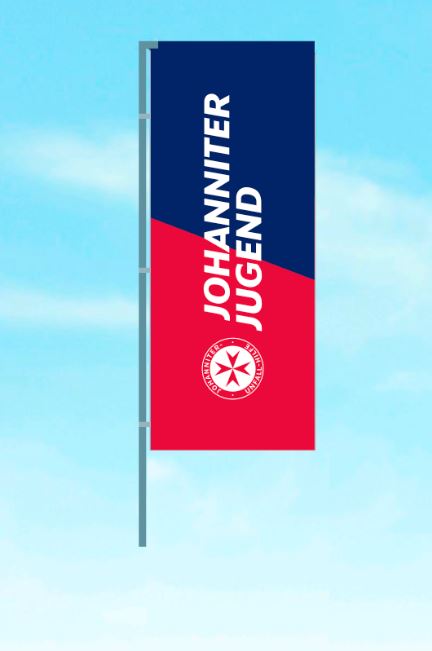 Flagge-m-A-Jugend Jugend-Hissflagge rot/blau