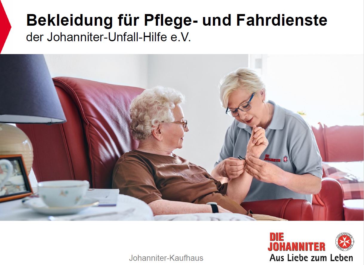 Bild-Pflegebrosch-re Broschüre Bekleidung für Pflege- und Fahrdienste