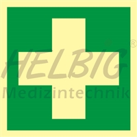 c1ce32ceda62709c46b1c2dcde91bce5 Rettungszeichen langnachleuchtend Erste Hilfe 20x20 cm Kunststoff