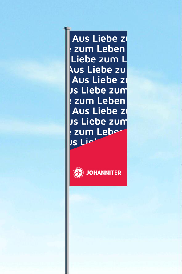 JUH-Hissflagge „Aus Liebe zum Leben“