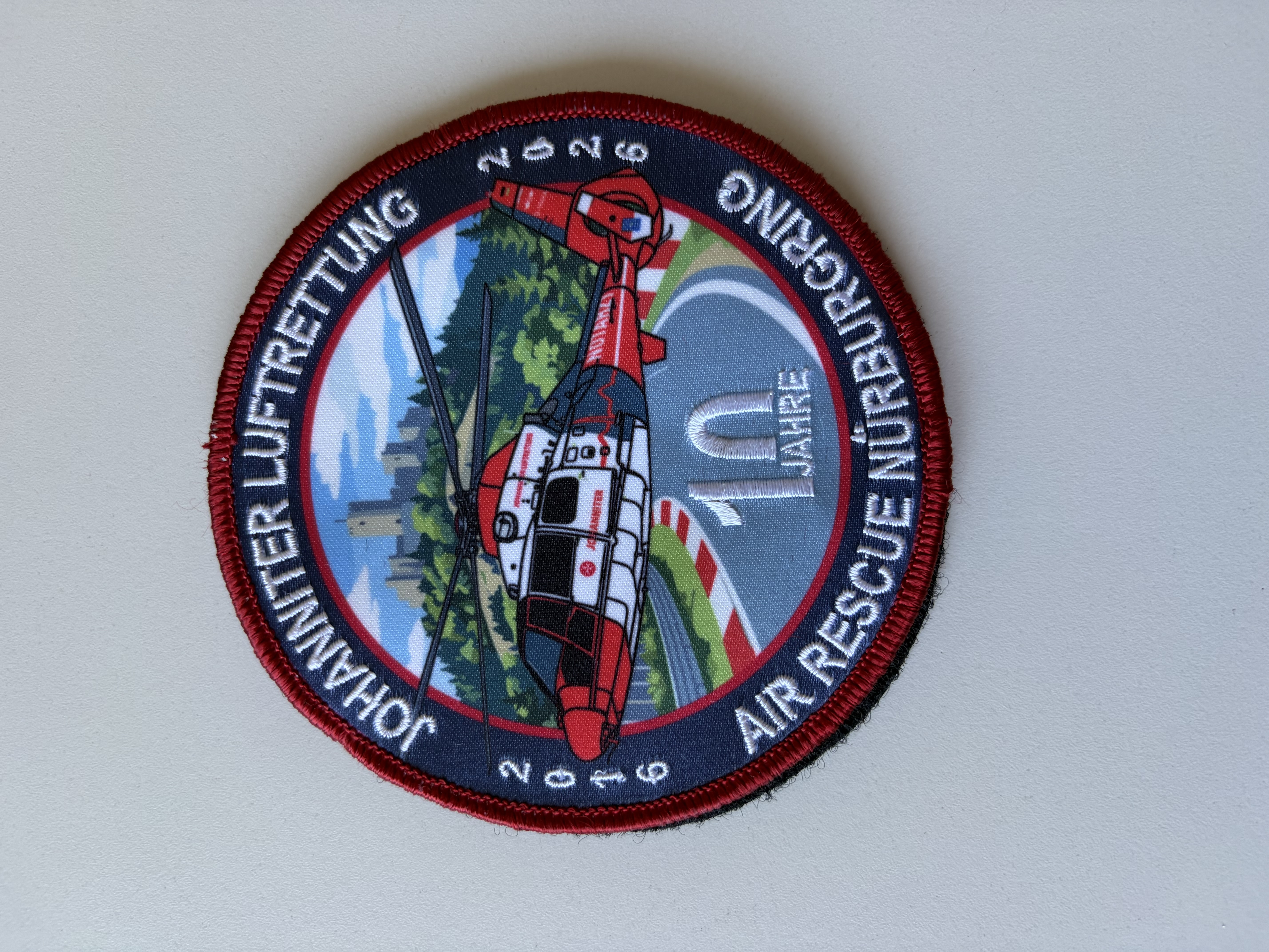 Jubiläums - Fan-Patch Air Rescue Nürburgring "10 Jahre" Johanniter Luftrettung 