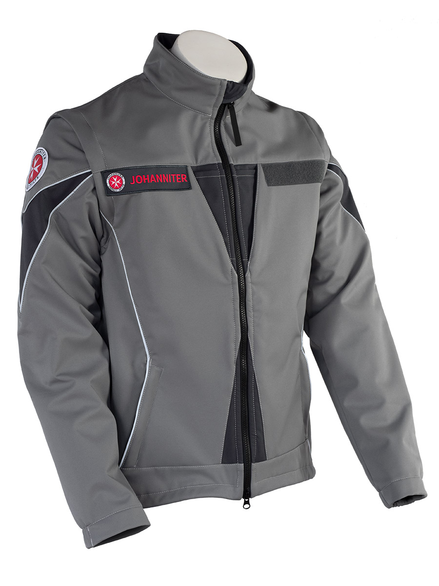 JUH-SoftShell-grau-fromt JUH Softshelljacke Titangrau