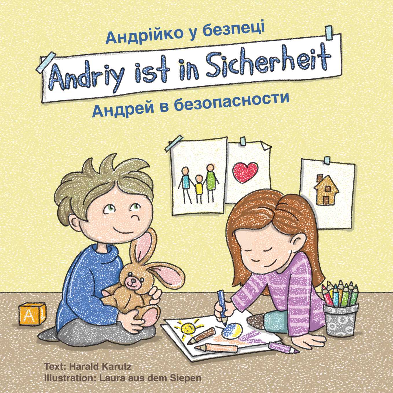 Andriy ist in Sicherheit – ein dreisprachiges Minibuch 