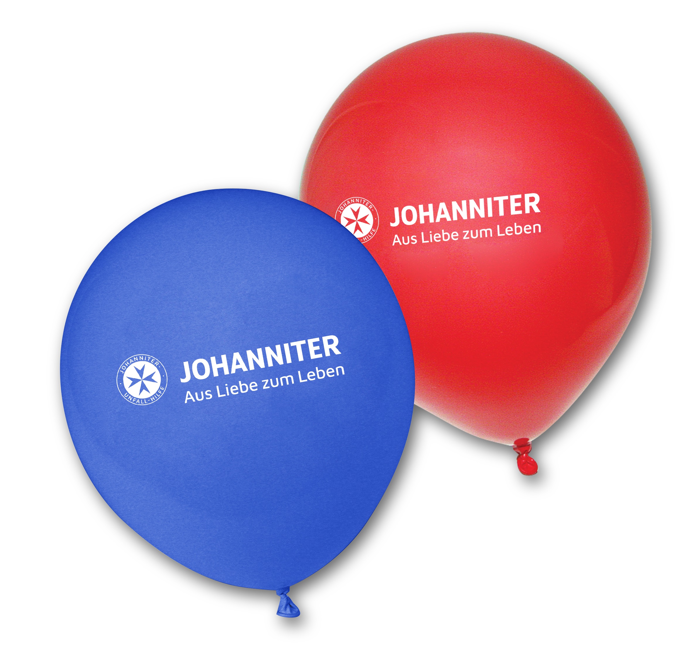 Luftballons rot und blau JUH (100 Stück)